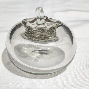 3.25" Tomato Art Glass Heavy Figurine Paperweight unsigned